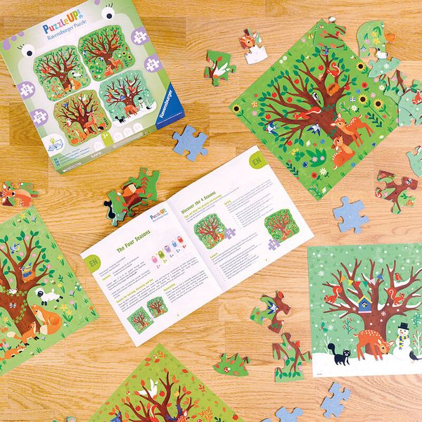 RAVENSBURGER Puzzle Up! - 4 Naturpuzzle, ab 3 Jahre