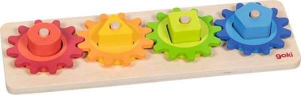 Holzspielzeug, Zahnräder, Sortierpuzzle, Bunt, Kinderspielzeug