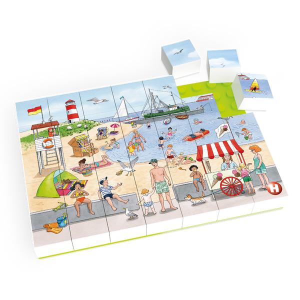 HUBELINO Puzzle Ausflug zum Badestrand (35-teilig), ab 4 Jahre