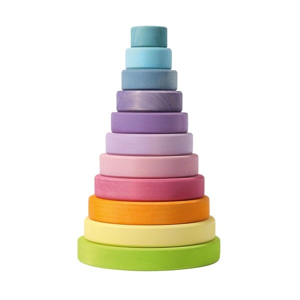 Stapelring, Rassel, Holzspielzeug, Stapelbausteine, Bunt