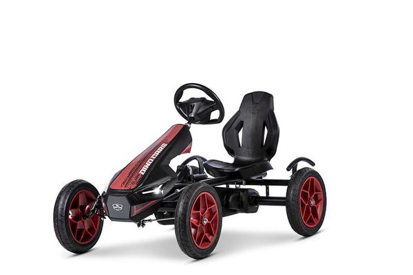 Go-Kart, Kettcar, Pedal kart, Roter Rahmen, Sitz mit Rückenlehne
