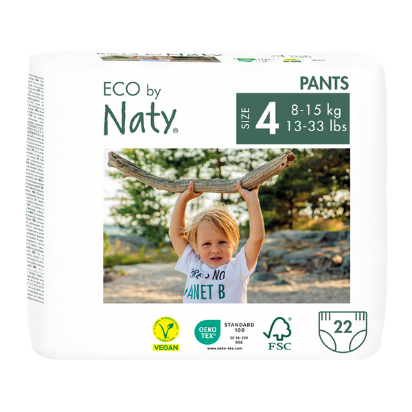 NATY Ökowindeln - Pants, Größe 4 (8-15 Kg), 22 Stück