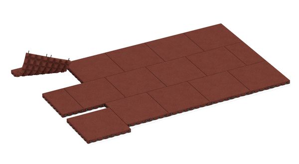 Fallschutzplatte FS Standard, 4 St. (1 qm), verschiedene Farben