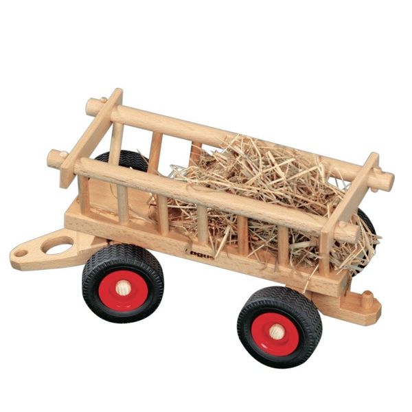 Holzwagen, Sägewerkwagen, Stroh, Holzspielzeug, Räder