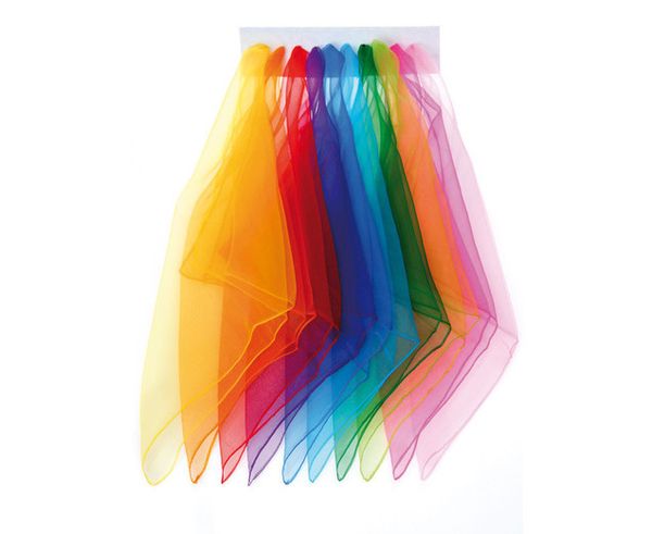 Tüll, Stoffstreifen, Regenbogenfarben, Schleier, Organza
