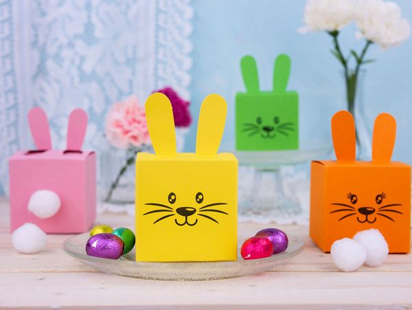 Osterhasenkisten, 12 Stück, bunt gemischt - Bastelset (SONDERANGEBOT) Osterhasenkisten, 12 Stück, bunt gemischt - Bastelset (SONDERANGEBOT)