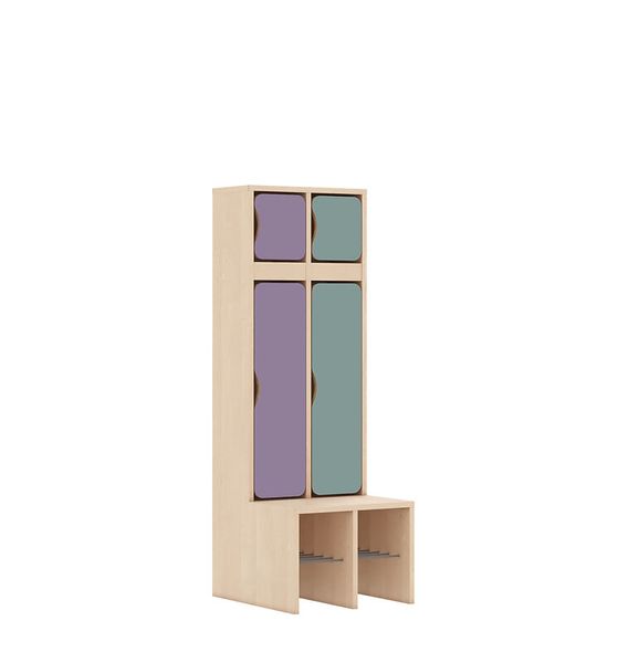 Garderobe Blox, mehrfarbige Türen, Variante wählbar