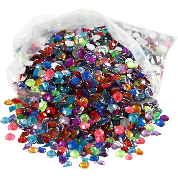 glitzer, konfetti, strasssteinchen, edelsteine, bunt