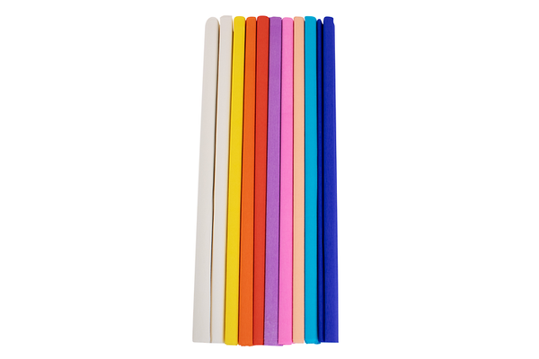 ELVIRAS Krepp-Papier Mixfarben Sommer, 10 Farben