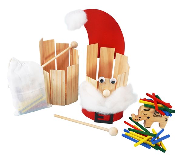 holzklopfer, streichholzspiel, weihnachtsdeko, sack, holzzauber
