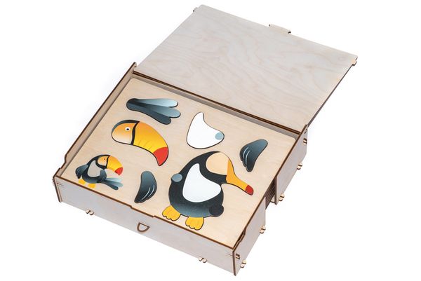 Magnetpuzzle Vögel, 6 Puzzle, ab 3 Jahre Magnetpuzzle Vögel, 6 Puzzle, ab 3 Jahre