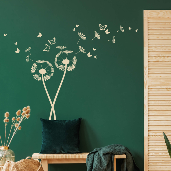 Wandtattoo Pusteblume mit Schmetterlingen, verschiedene Größen und Farben Wandtattoo Pusteblume mit Schmetterlingen, verschiedene Größen und Farben