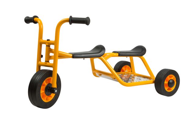 Tretroller, Kinderfahrzeug, Trike, Gummi-Laufreifen, Gelb