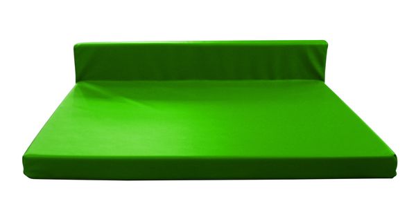 Wickelauflage mit Aufkantung hinten, Kunstleder, 6 cm hoch, Farben & Maße wählbar