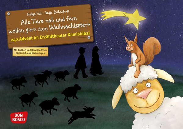 Kamishibai Bildkartenset - Alle Tiere nah und fern wollen gern zum Weihnachtsstern Kamishibai Bildkartenset - Alle Tiere nah und fern wollen gern zum Weihnachtsstern
