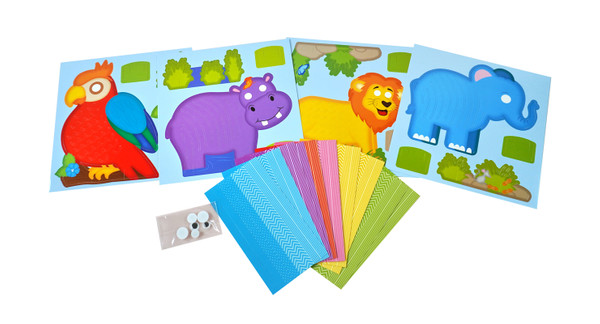 Puzzle, Tier-Puzzle, farbige Karten, Karten-Set, Sticker