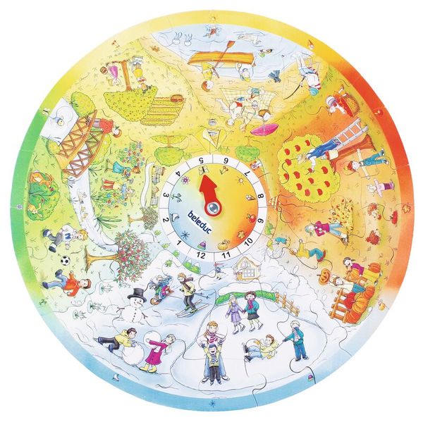 Uhr, Kunstspielzeug, Sortieruhr, Kinderuhr, Spielteller