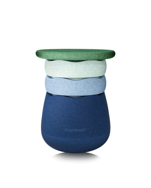 Schwamm, gestapelt, blau, grün, weiß