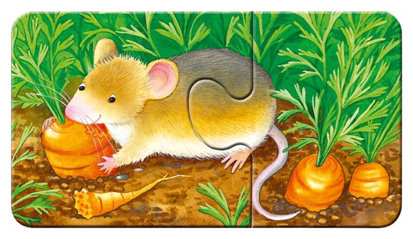 RAVENSBURGER my first Puzzle: Tiere im Garten, 9 Kinderpuzzles mit 2 Teilen, ab 2 Jahre