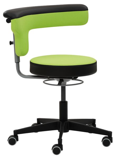 stuhl, bürostuhl, grün, rollenstuhl, drehhocker