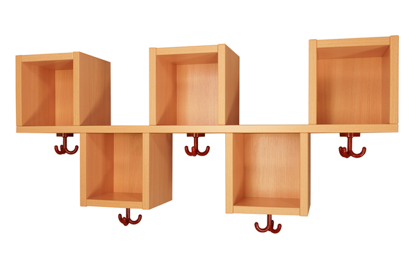 wandregal, wandregalhälter, holz, haken, garderobe