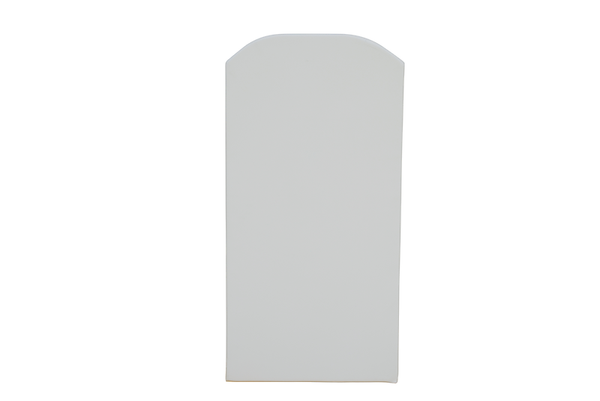 Schablone, Türschild, Rectangular, Abgeschrägte Oberkante, Weiß