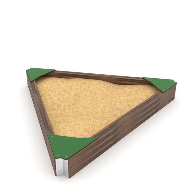 Dreiecksandkasten, 2,54 x 2,21 x 28 cm