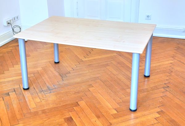 Esstisch, Holztisch, Küche, Gerade Tischplatte, Metallbeine