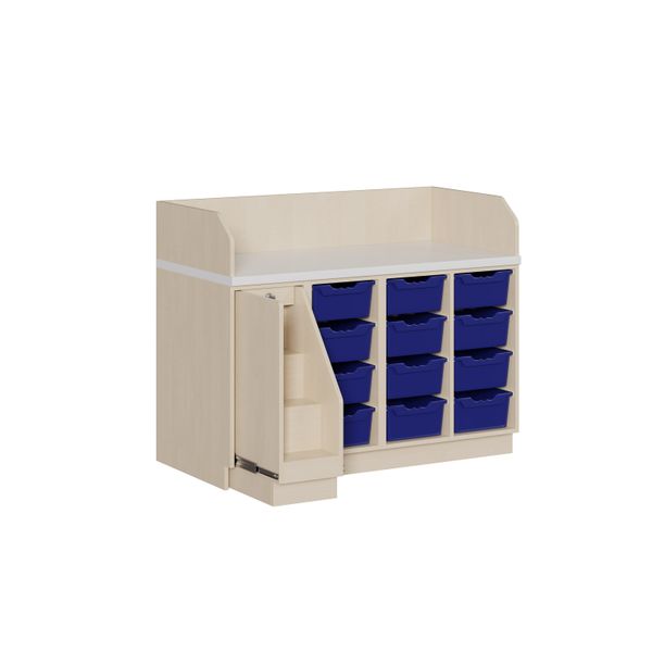 Wickelkommode Leopold, Treppe links, 12 Boxen Wickelkommode Leopold, Treppe links, 12 Boxen