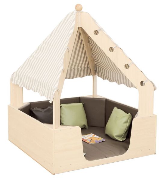 Kuschelhöhle mit Sitzpolster + Stoffdach, LxBxH: 110 x 110 x 143 cm Kuschelhöhle mit Sitzpolster + Stoffdach, LxBxH: 110 x 110 x 143 cm