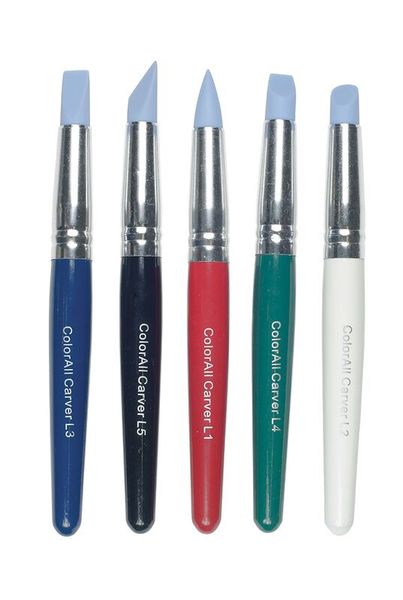 Gummipinsel-Set, 5 große Pinsel farbig sortiert, ab 3 Jahre Gummipinsel-Set, 5 große Pinsel farbig sortiert, ab 3 Jahre