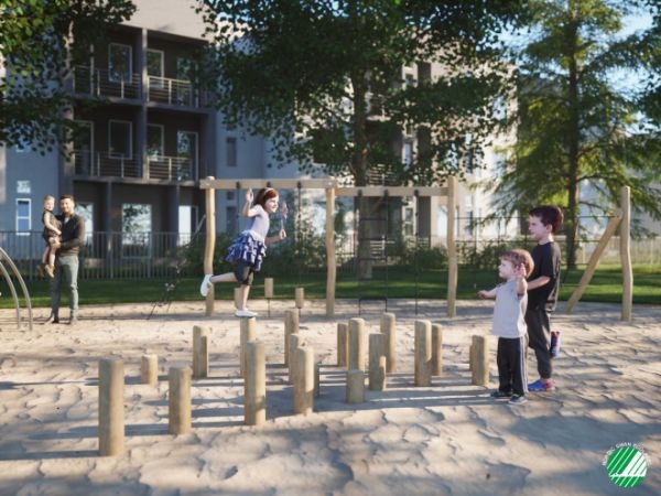 Ural Klettergerüst mit Kletternetz Eco