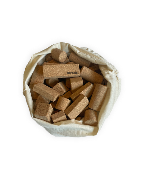 korkino Naturkorkbausteine-Set, ab 2 Jahre, 125-teiliges Set