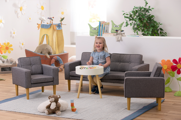 Sofa 2-Sitzer Jules, Sitzhöhe 30 cm, Stoff & Farbe wählbar