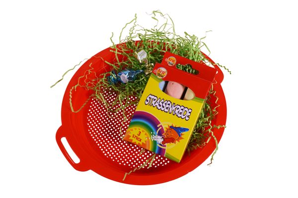 Großes Sandsieb mit Straßenkreide, 12 Sets