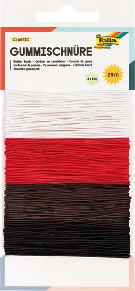 FOLIA Gummischnüre-Set, 4 Spulen