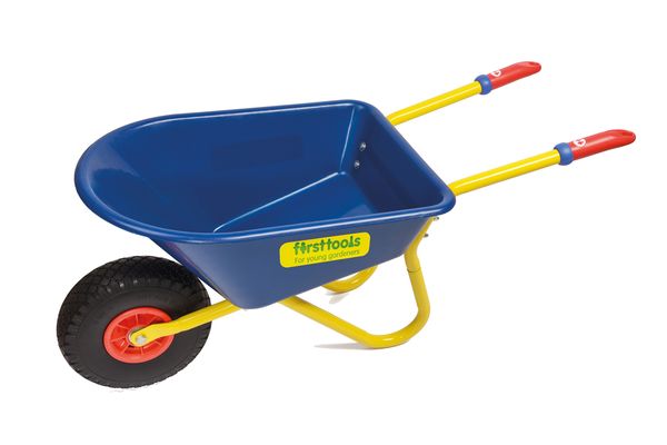 Transportwagen, Schubkarre, Baukasten, Kinderwerkzeug, GelbBlauRot