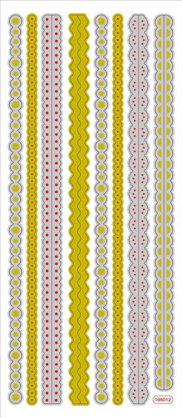 FOLIA Glitter-Sticker X-Mas, 253 Stück