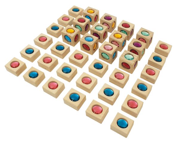 REGENBOGENLAND Edelbausteine, 36 Bausteine + Kasten REGENBOGENLAND Edelbausteine, 36 Bausteine + Kasten