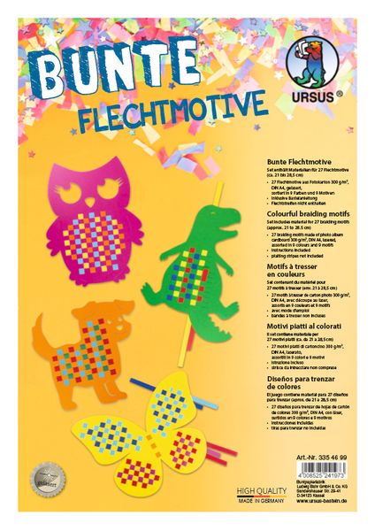 Bunte Flechtmotive, 27 Stück Bunte Flechtmotive, 27 Stück