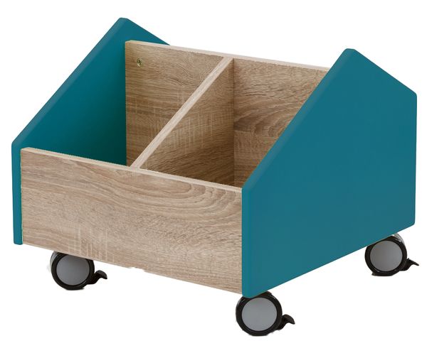 Kaffeekarten, Korb, Aufbewahrungseinheit, Holzoptik, Rollwagen