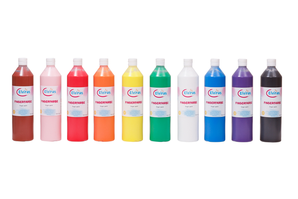 ELVIRAS Fingerfarbe, 750 ml, Farbe wählbar