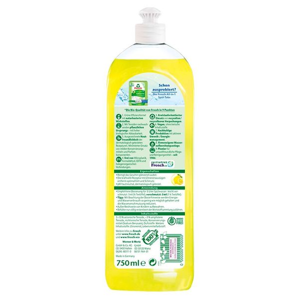 FROSCH Handspülmittel Zitrone, 750 ml FROSCH Handspülmittel Zitrone, 750 ml