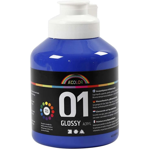 Acryl Glanzfarbe, 500 ml, Farbe wählbar (SONDERANGEBOT)