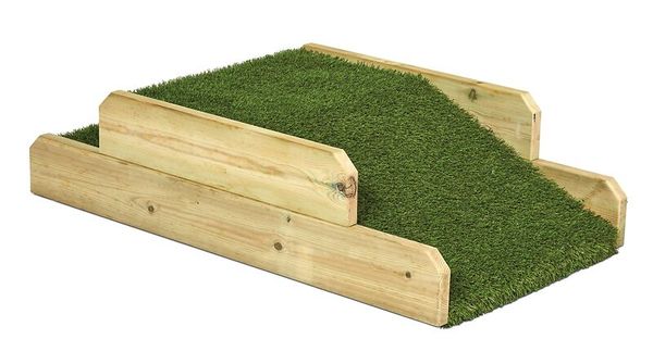 Stufe, Stufenabsatz, Kunstgras, Grasrampe, Holzrahmen