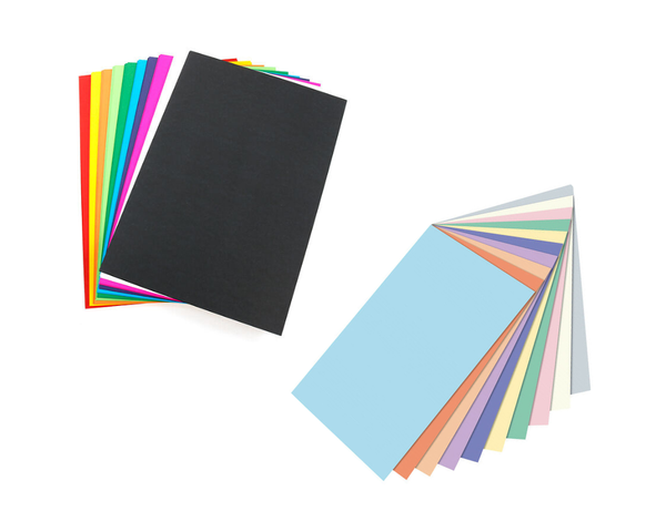 FOLIA Tonpapier Grund- und Pastellfarben, 130 g/m², 50x70 cm, 200 Bogen, 20-farbig sortiert