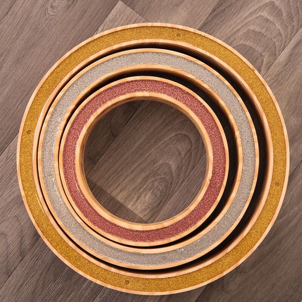 Holzringe mit Funkelsteinen, 3 Stück, ab 10 Monate (SONDERANGEBOT)