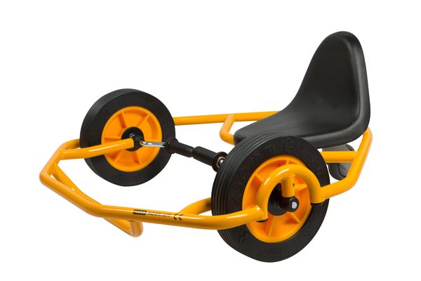 Kettcar, Streckenfahrzeug, Gelb, Schwarz, Sitz