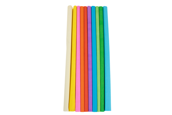 ELVIRAS Krepppapier Pastellmix, 10 Rollen bunt sortiert