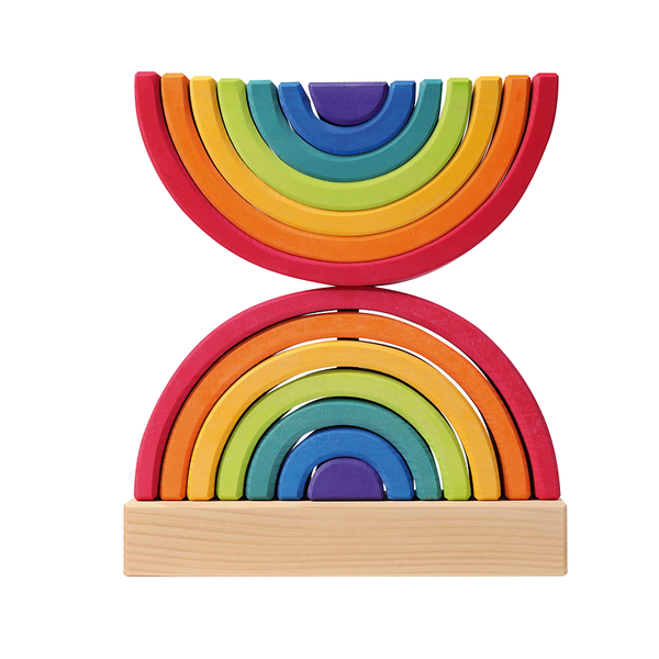 Holzspielzeug, Rainbow, Regenbogen, Aufbauspiel, Stabenausgleich